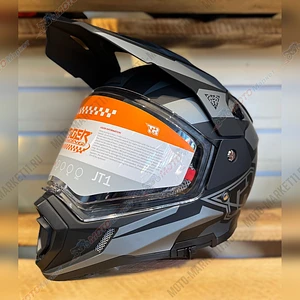 Шлем Kioshi TR мотард (JT1) черный/серый S