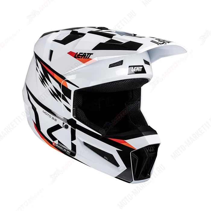 Мотошлем подростковый Leatt Moto 3.5 Helmet Kit (White, M, 2026 (1025450160)