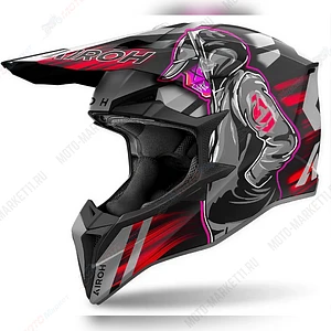 Кроссовый шлем Airoh Wraaap Cyber Red Matt L