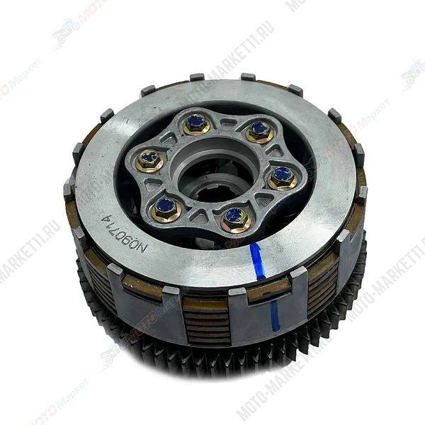 Сцепление в сборе ZS169FMM (CB250), ZS172FMM, CB250R, Sport001-006 (70 зуб 6/7 дисков) 5 передач