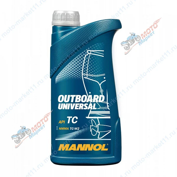 Масло для лодочных моторов MANNOL Outboard Universal TC-W2 1л.