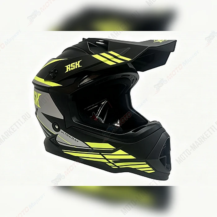   Шлем эндуро RSX Vector ( черно- зеленый матовый люминесцентный, S)