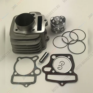 Поршневая группа 153FMI 124см3 D56 p13,H рубашки 78мм,H поршня 43мм, овальный масл. канал, 