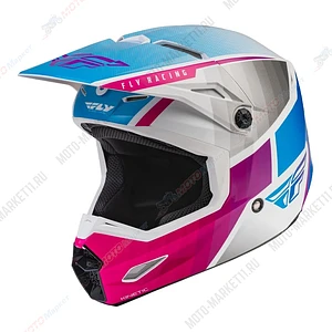 Шлем (кроссовый) FLY RACING  KINETIC Drift розовый/белый/синий XXL 140126-880-2832