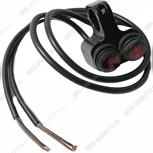 Переключатель ON/OFF двойной (2+2) с подсветкой, крепление на руль 22мм, NK1192