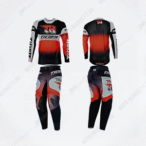 Спортивная защита на тело с мотоштанами TIGER TC02-Y/TP02-Y KIDS (Серый/ оранжевый / синий, XL, 205600-8)