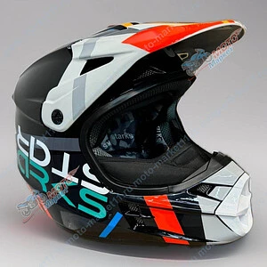 Кроссовый мото шлем Base SH MX1 черный-серый (XS)