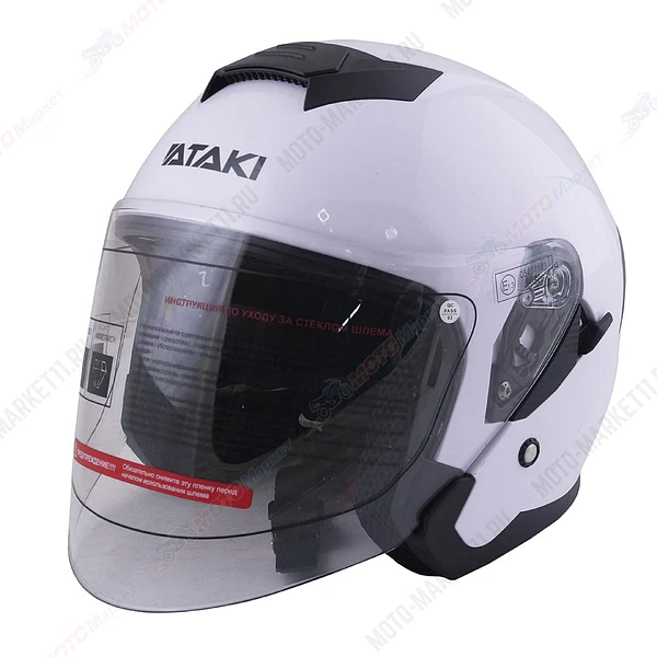 Шлем ATAKI JK526 Solid белый глянцевый S