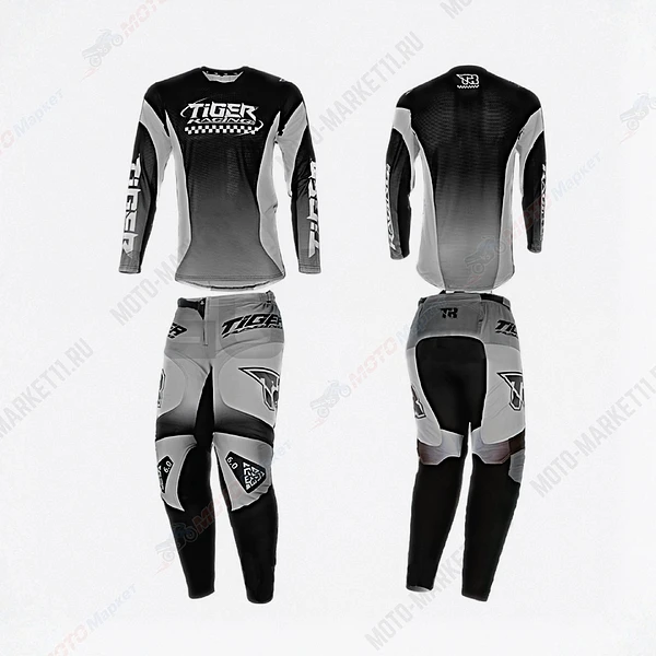 Спортивная защита на тело с мотоштанами TIGER TC01-Y/TP0-Y KIDS (Черный/ серый, L, 304410-3)