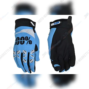 Мотоперчатки 100% №11 light blue/white (M) мотокросс