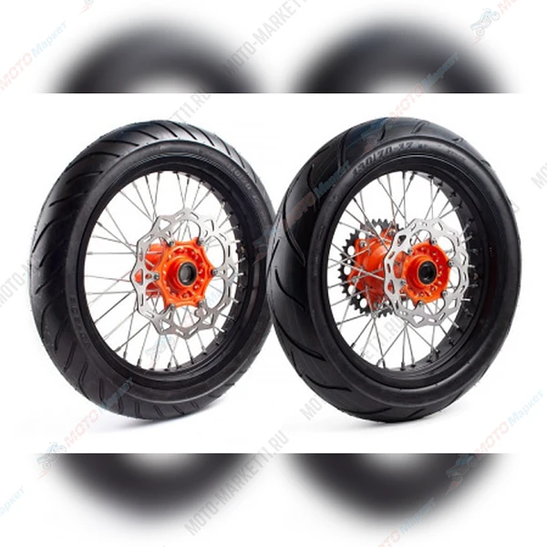 Колеса МОТАРД комп-т Crosstrec, Legend, Holeshot (диски алюминий с шиной 120/70-17, 150/70-17)