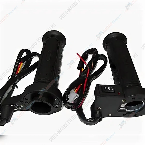 Ручки руля с подогревом в сборе (пр/лев) под диам. 22мм, проводка, тумблер (2 полож),