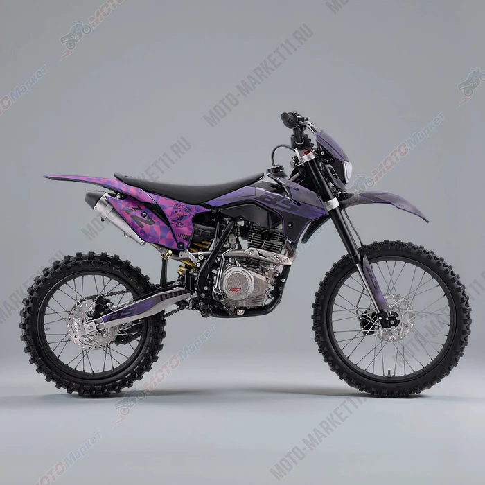 Эндуро / кроссовый мотоцикл BSE Z2 L 21\18 Split Purple, арт. BZ2LKA015HPH1