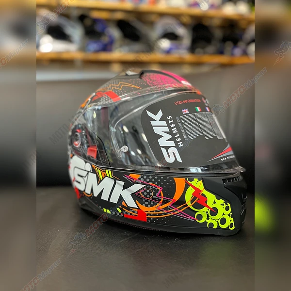 Шлем детский SMK STELLAR BIONIC YOUTH CHIMPZ, цвет матовый мультиколор YM (orange)