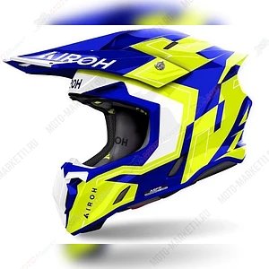 Кроссовый шлем Airoh Twist 3 Dizzy Blue/Yellow Gloss XL