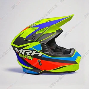 Шлем KIOSHI Holeshot 801 кроссовый Черный/ синий/ оранжевый/ желтый XL