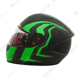 ШЛЕМ MT STINGER WARHEAD Matt Black Kawasaki Green XXL