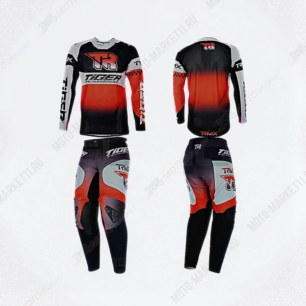 Спортивная защита на тело с мотоштанами TIGER TC02-Y/TP02-Y KIDS (Серый/ оранжевый / синий, XL, 205600-8)