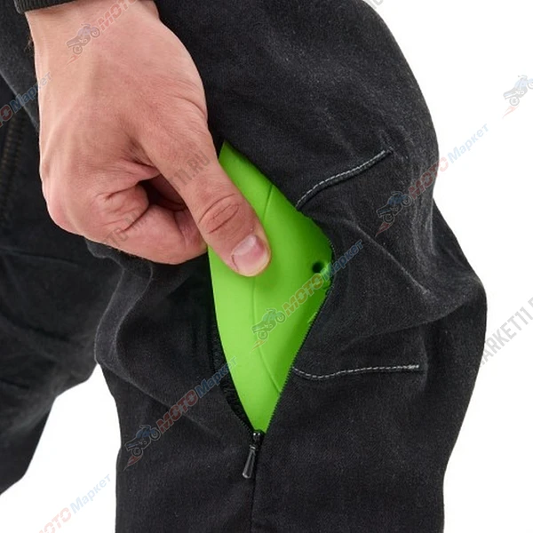 МотоДжинсы URBAN Black с защитой (35 (54))