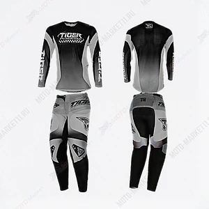 Спортивная защита на тело с мотоштанами TIGER TC01-Y/TP0-Y KIDS (Черный/ серый, XL, 304410-4)