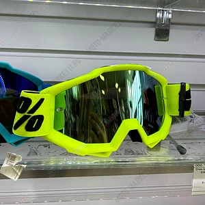 Очки кроссовые 100% STRATA MX Replica Grey-Yellow