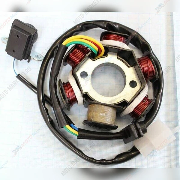 Зажигание 4-х так Скутер без маховика 7+1 кат 5 проводов 37468