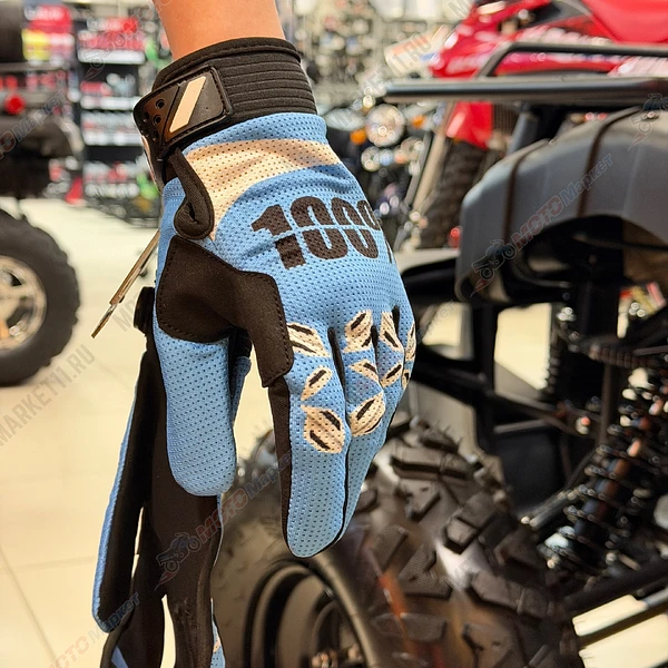 Мотоперчатки 100% №11 light blue/white (M) мотокросс