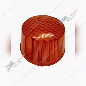 Стекло поворота круглое оранжевое 01862