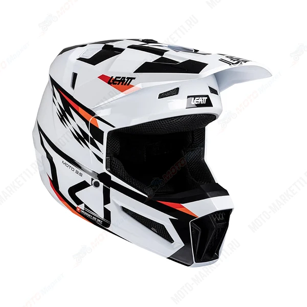 Мотошлем подростковый Leatt Moto 3.5 Helmet Kit (White, M, 2026 (1025450160)