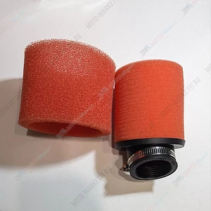 Фильтр возд. нулевик 1 (d=38mm) металл красный