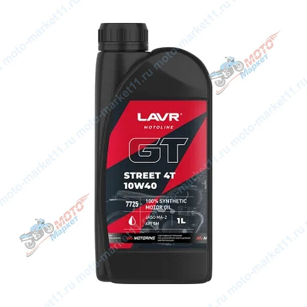 Моторное масло для мотоциклов GT STREET 4T 10W-40, 1 л / Ln7725