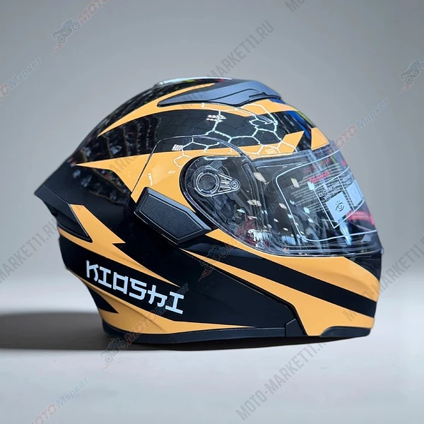 Шлем KIOSHI Tourist ☆316☆ модуляр (Черный/оранжевый, XL )
