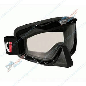 Очки мотокросс/снегоход (двойное стекло) ATAKI HB-811 (черный глянцевый)