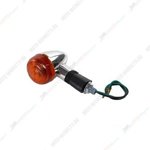 Боковой фонарь "Байкер" хром. малый желт.