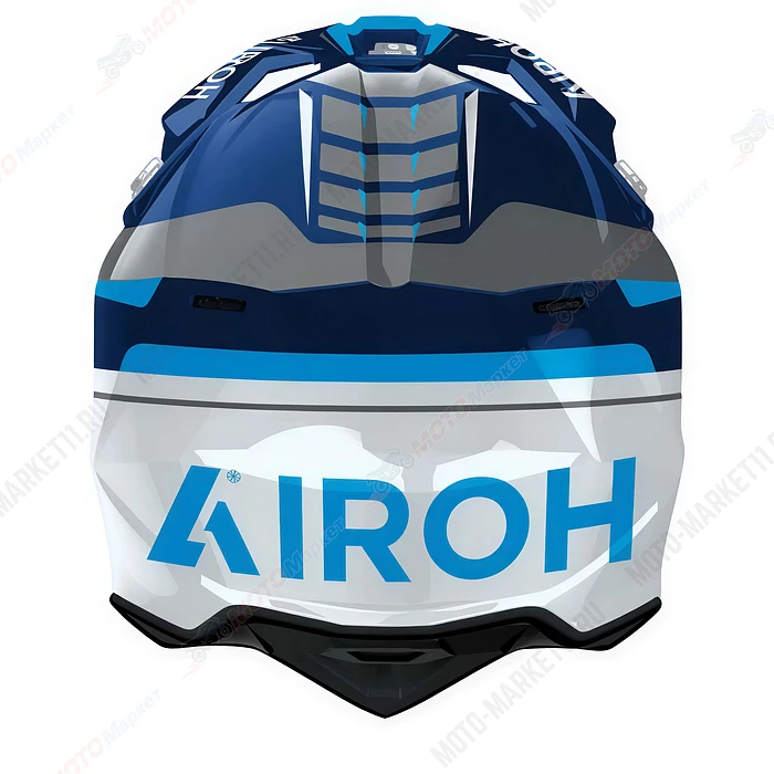 Кроссовый шлем Airoh Wraaap Conquer Blue Gloss L