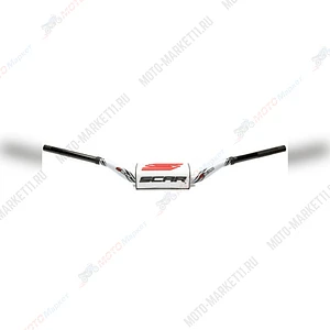 Руль Scar O2 Ø28.6 (1 1/8) Villopoto-Stewart Style белый руль