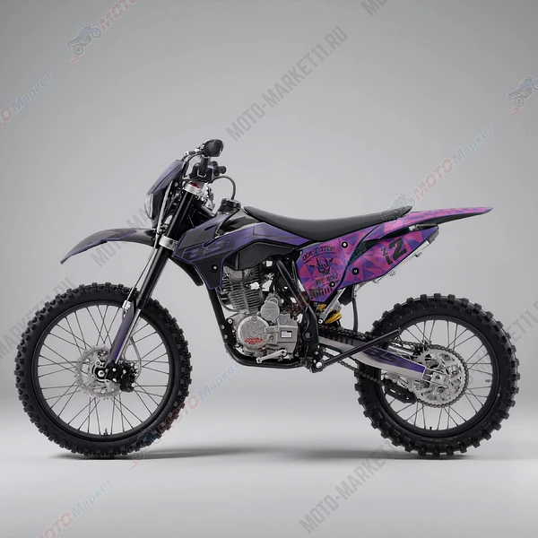 Эндуро / кроссовый мотоцикл BSE Z2 L 21\18 Split Purple, арт. BZ2LKA015HPH1