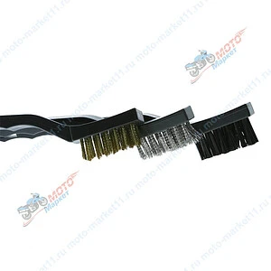 Набор щеток МОТО/ВЕЛО/АВТО универсальный 3 шт черный