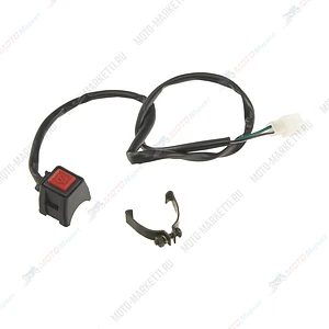 Кнопка выкл. двигателя с креплением на руль квадратная SM-PARTS