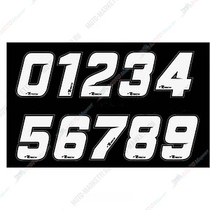 Наклейки R-tech 14,5*11,5 см стартовый номер в ассортименте