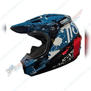 Кроссовый мото шлем Base SH MX1 Бирюза (S)