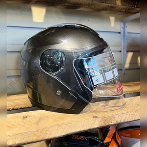 Шлем KIOSHI 516 Solid открытый со стеклом и очками черный S