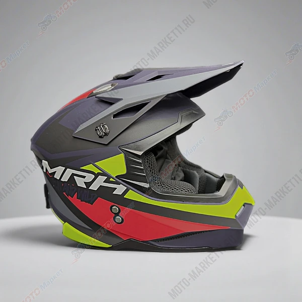 Шлем KIOSHI Holeshot 801 кроссовый черный /красный/желтый S