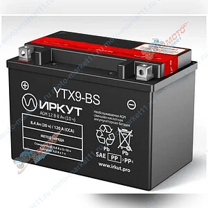Мотоциклетный аккумулятор ИРКУТ YTX9-BS