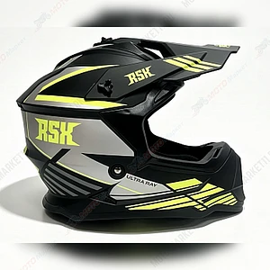 Шлем эндуро RSX Vector (черно-зеленый матовый люминесцентный, M)