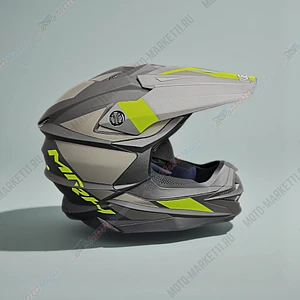 Шлем KIOSHI Holeshot ☆801☆ кроссовый Черный/ серый/ желтый M