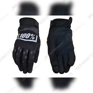 Мотоперчатки 100% №6 black/gray (M) мотокросс