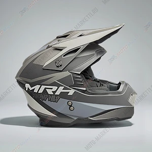 Шлем KIOSHI Holeshot 801 кроссовый черный матовый/серый XL