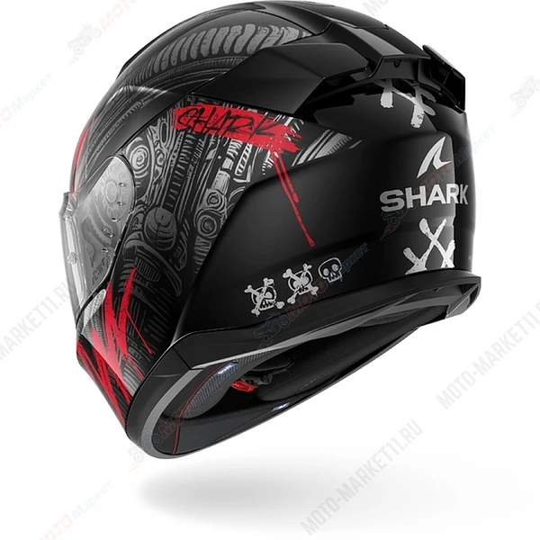 Шлем SHARK D-SKWAL 3 SHIEVER Black/Anthracite/Red, L