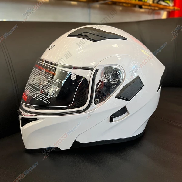 Шлем KIOSHI Tourist ☆316☆ модуляр (белый, L )